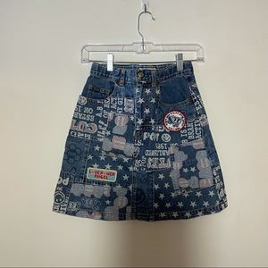 Vintage Angel Blue denim skirt
